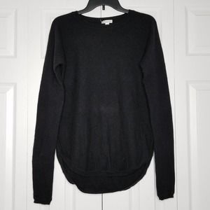 Garnet Hill Cashmere Sweater Rounded Hi-Lo Hem